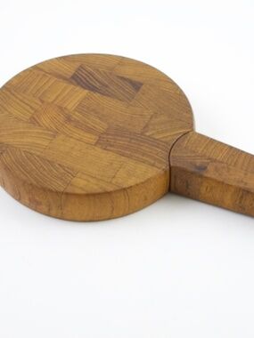 Vtg Dansk Int'l Designs IHQ Teak Cheese Cutting Board/Paddle Built in Spreader